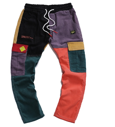 Heren Korte Broek Casual Katoen met Kleurpatchen-1