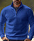 Variant image for Heren Trui Kwartzipper Casual Katoenmix-33
