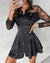 Dames Blouse Jurk Lange Mouwen Met Kant Hoogwaardige Stof-5
