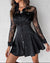 Dames Blouse Jurk Lange Mouwen Met Kant Hoogwaardige Stof-4