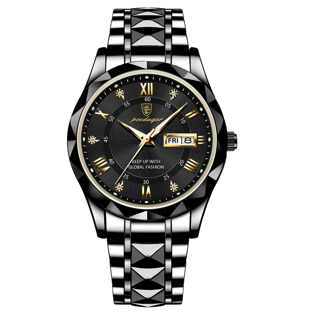 Heren Roestvrijstalen Luminous Horloge