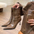 Dames Feestlaarzen Puntige Neus Elegante Stijl Synthetisch Leer 2