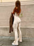 Dames Jumpsuit Strapless Feestelijk Polyester met Uitlopende Pijpen-3