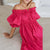 Dames Mini-Jurk Off-Shoulder Katoen met Korte Pofmouwen-3