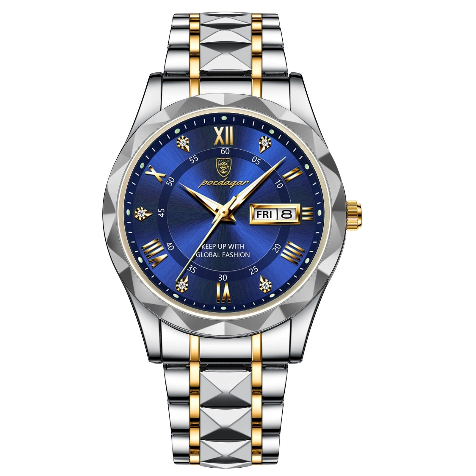 Heren Roestvrijstalen Luminous Horloge