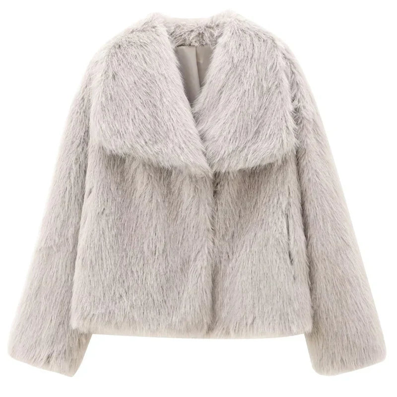 Variant image for Dames Gewatteerde Lange Winterjas Pluche Polyester Warm Comfortabel-3