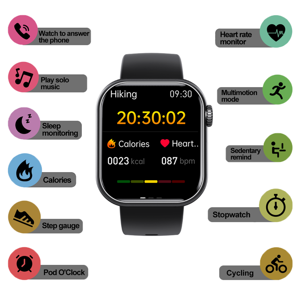 Smartwatch met Fitness Tracker en Gezondheidsmonitor 8