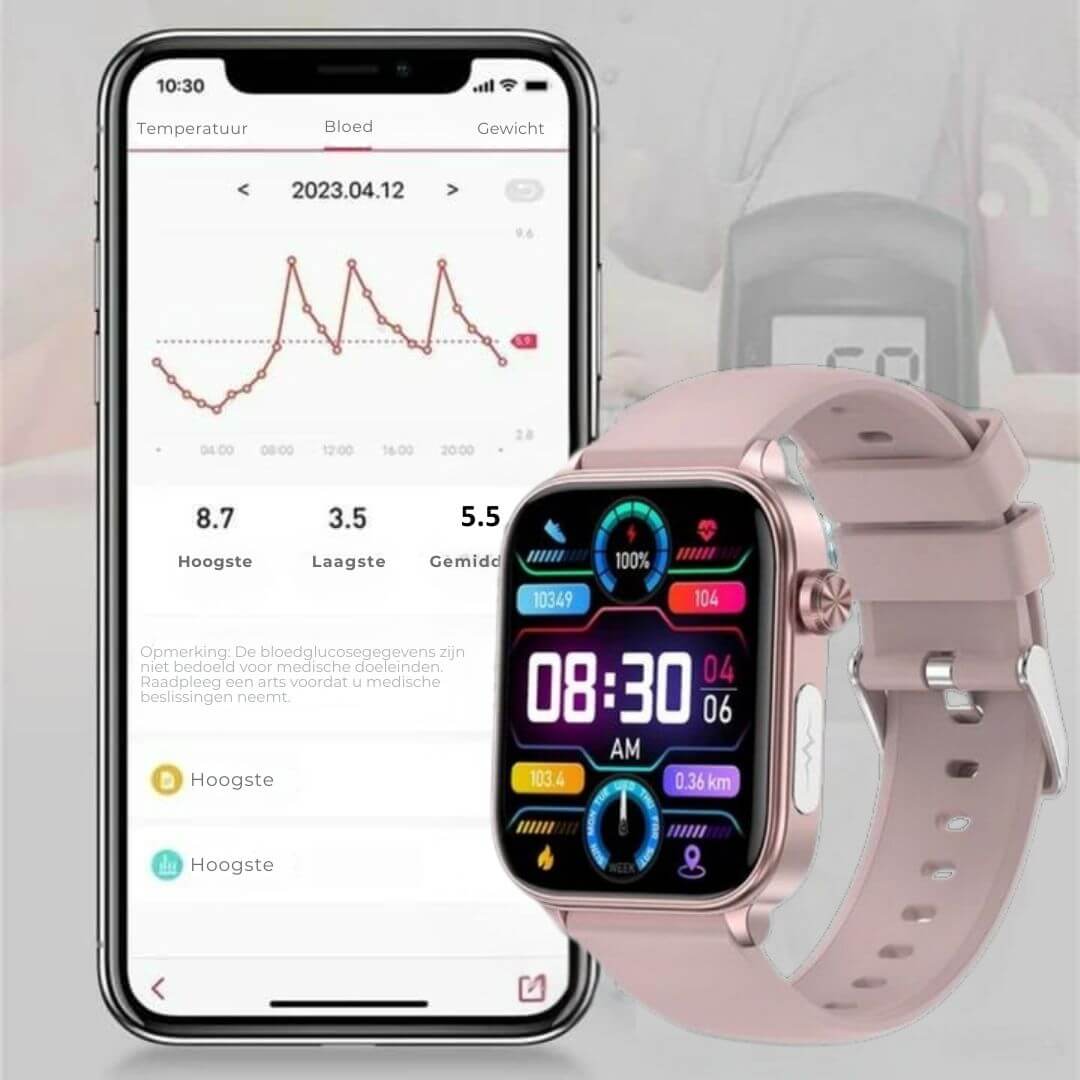 Smartwatch voor Senioren met Gezondheidsmonitoring en GPS