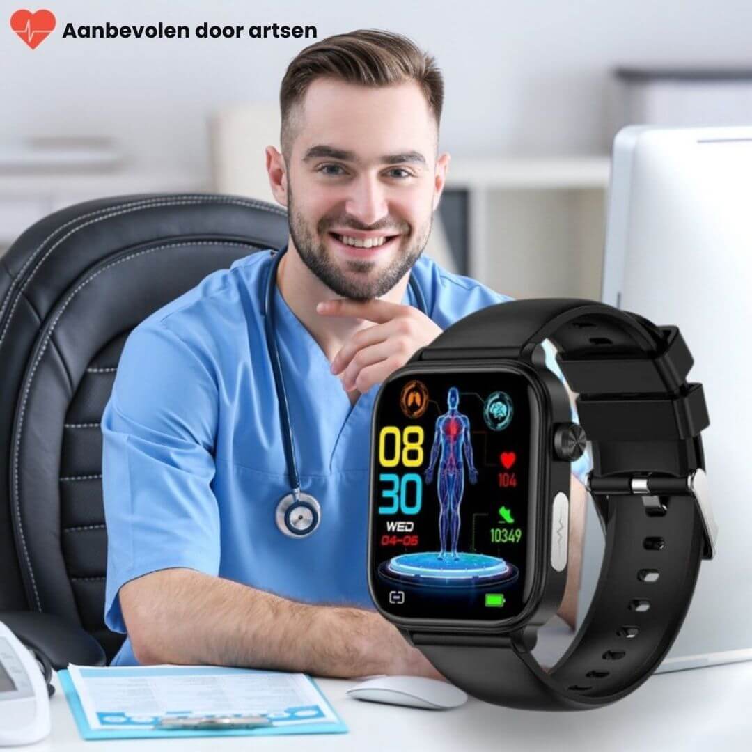 Smartwatch voor Senioren met Gezondheidsmonitoring en GPS
