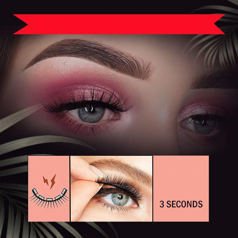 Vrouwen Zelfklevende Wimpers Natuurlijk Elegant Herbruikbaar Synthetische Vezels-3