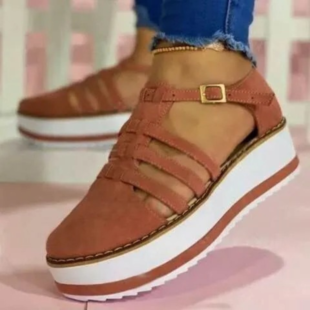 Vrouwen T-Strap Wig Platform