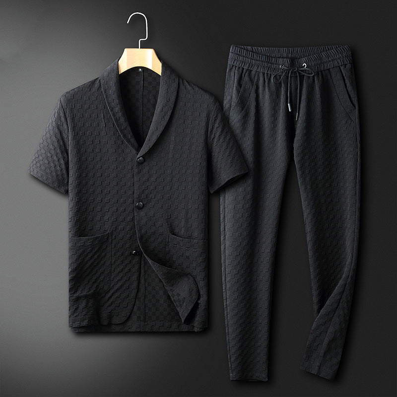 Heren Kostuum Tweedelig Modern Geometrisch Polyester 1
