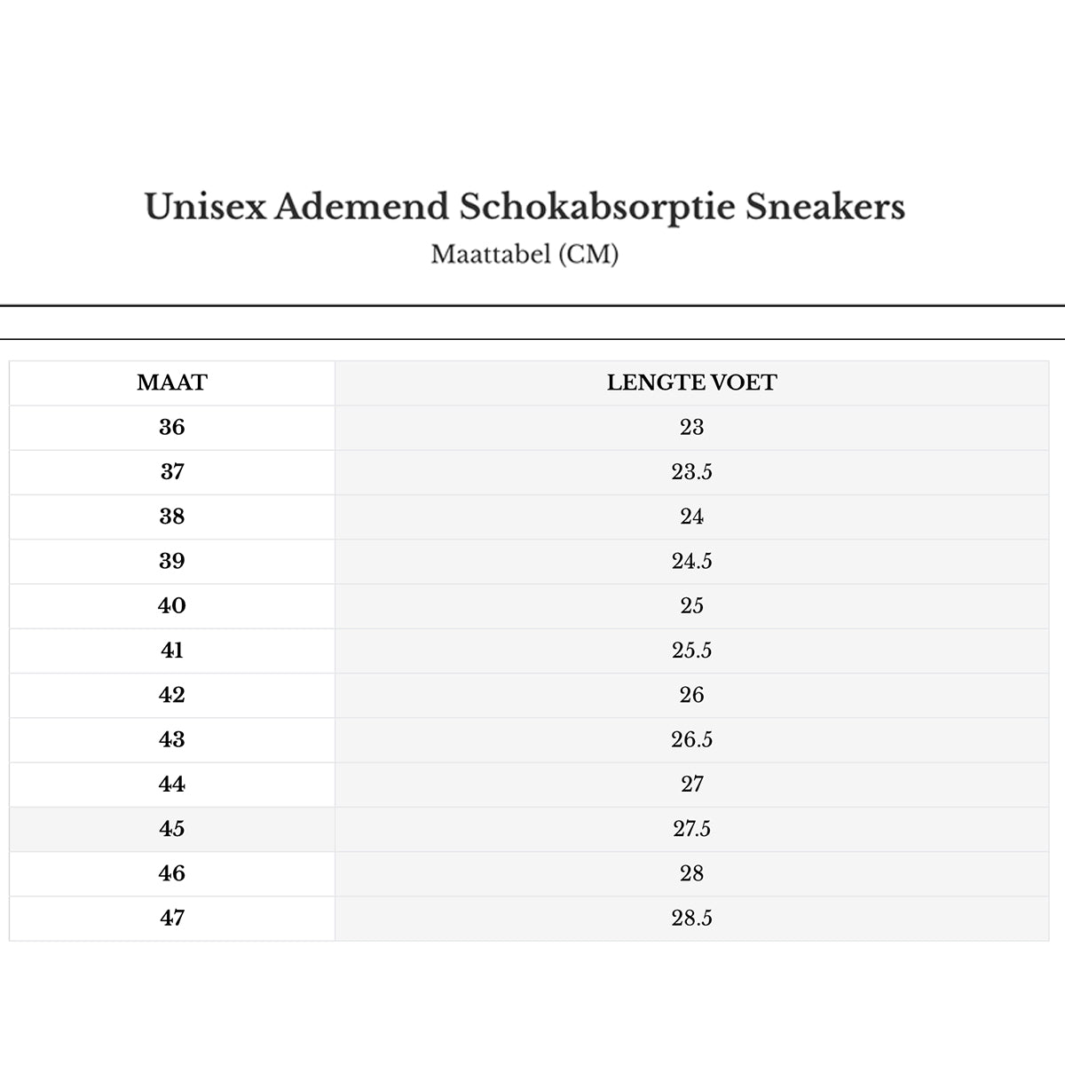 Unisex Ademend Schokabsorptie Sneakers