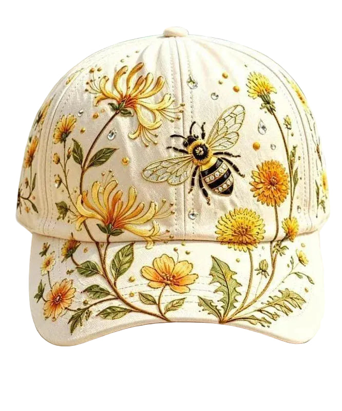 Unisex Baseballpet met Bijen- en Honingthema Casual Stijl 0