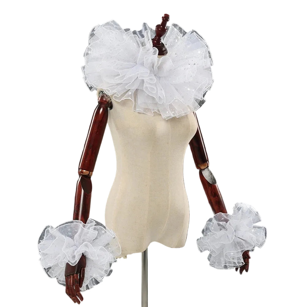 Unisex Cosplay Clownkraag Gegolfde Nekkraag Set 0