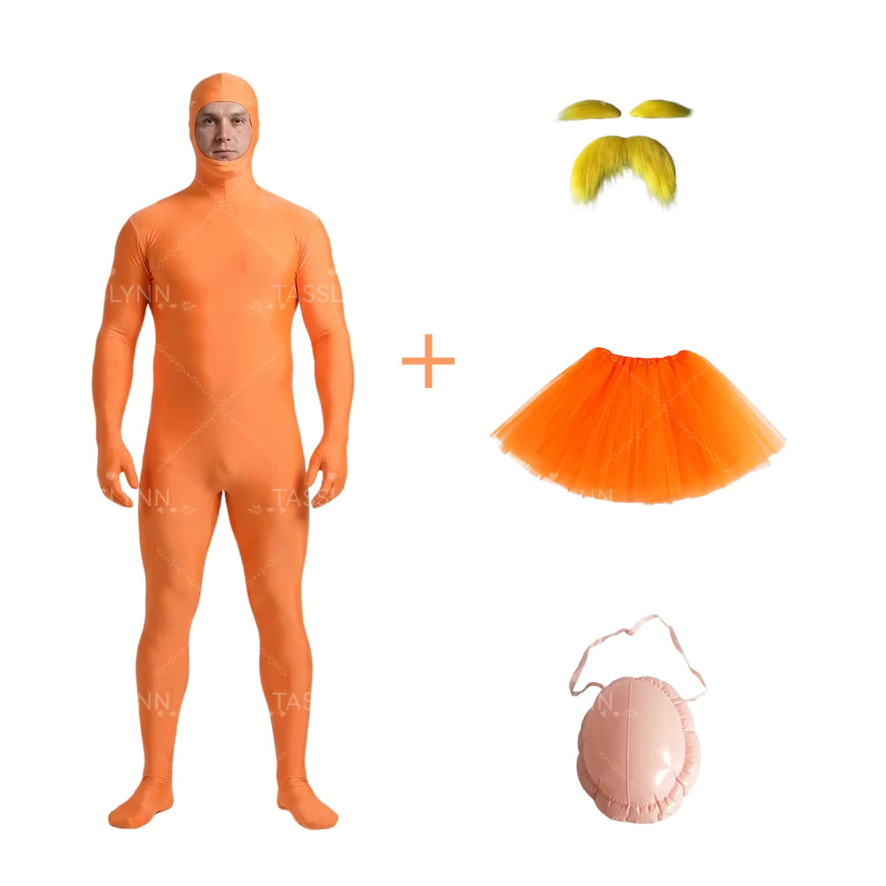 Unisex Cosplay Kostuum Bodysuit met Rok en Accessoires 6