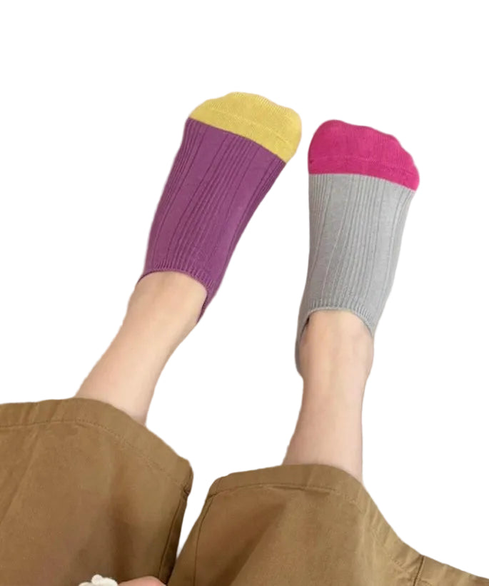 Unisex Enkelsokken Met Contrasterend Design Ademend 0