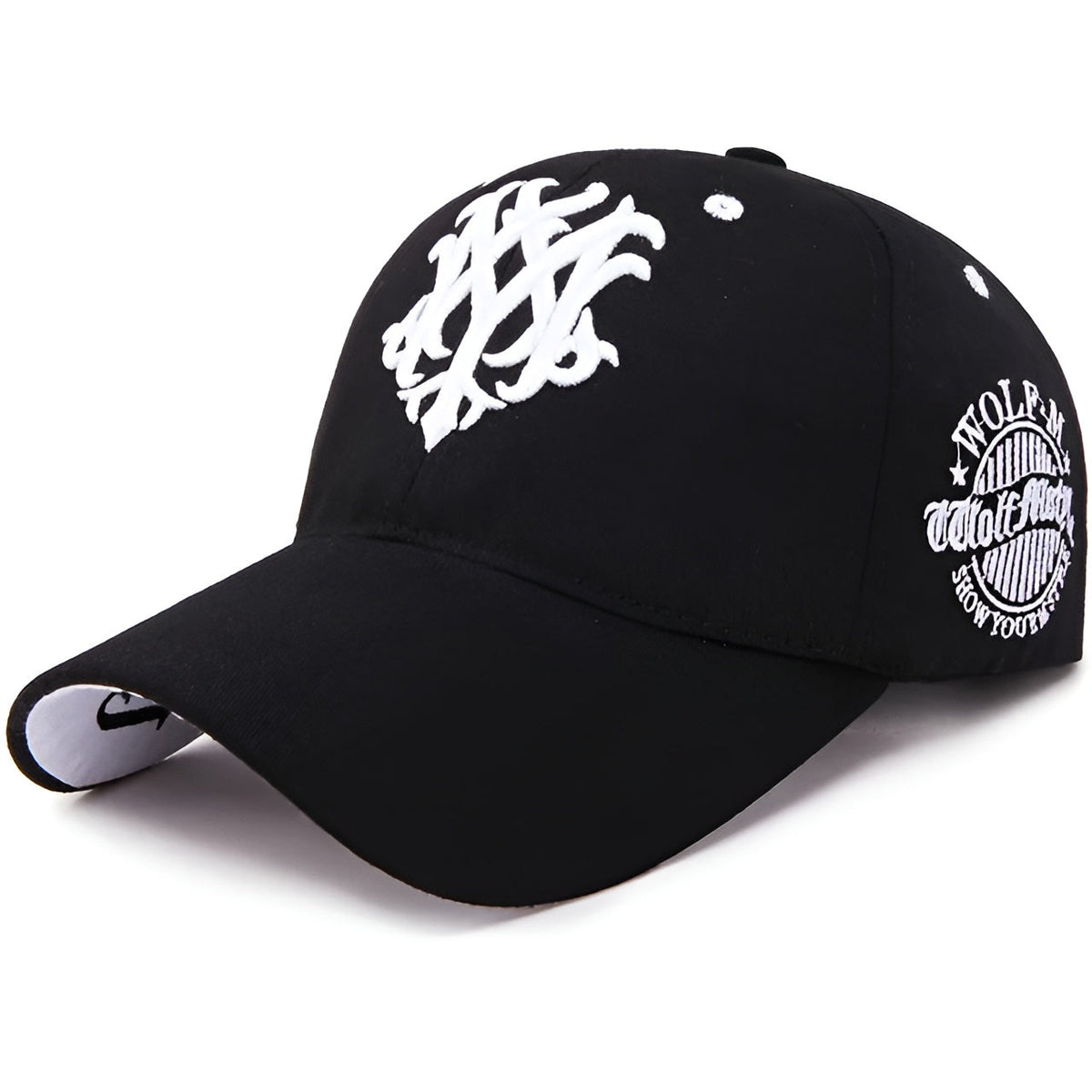 Unisex Geborduurde Pet met Wolf Symbool 8