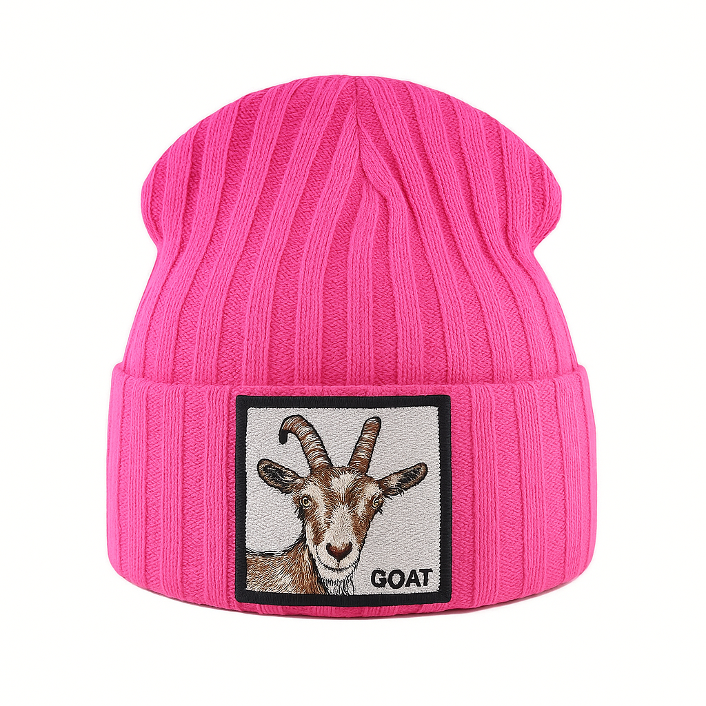 Unisex Gebreide Muts met Dierenpatches 2