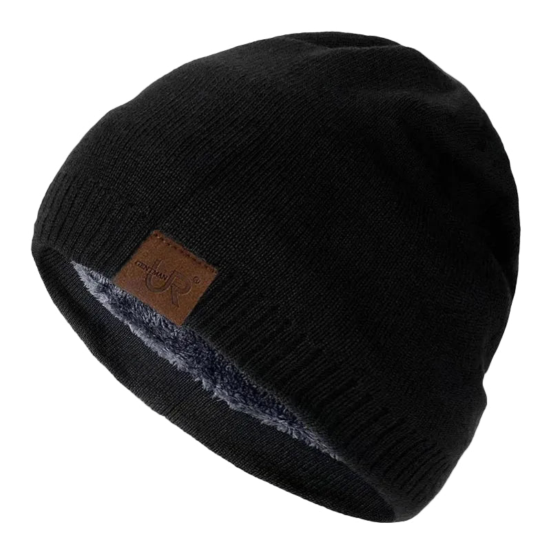 Unisex Gebreide Muts met Fleece Binnenvoering Trendy voor Koude Dagen 0