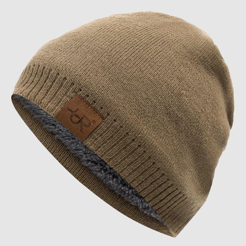 Unisex Gebreide Muts met Fleece Binnenvoering Trendy voor Koude Dagen 1