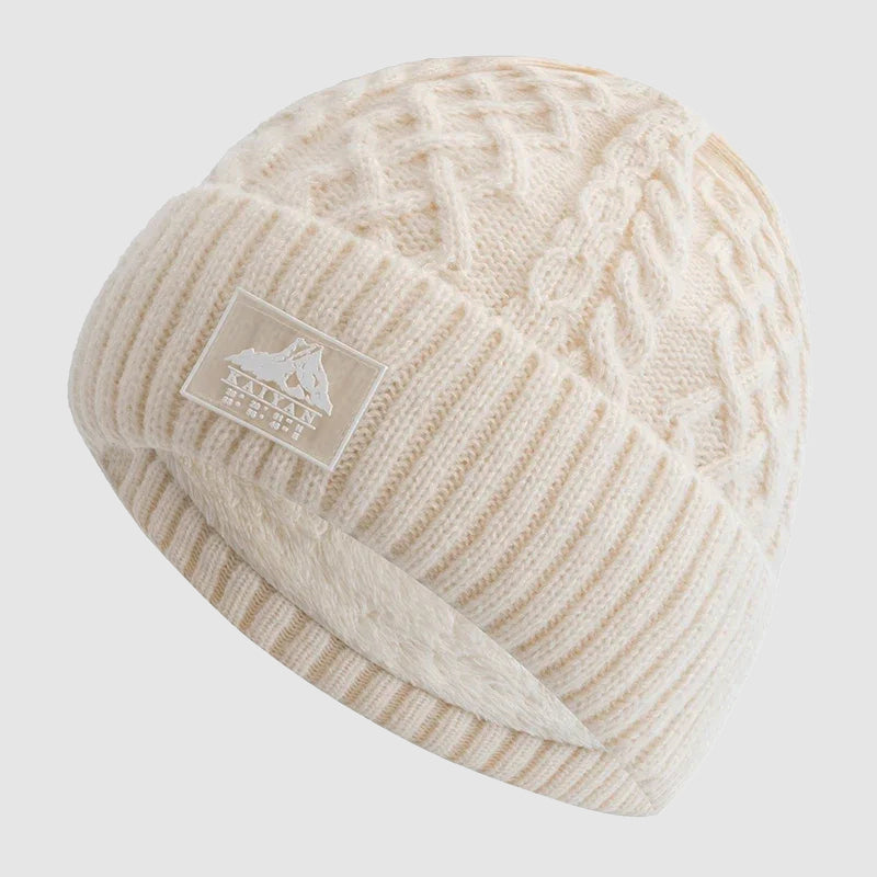 Unisex Gebreide Muts met Omslag voor Casual Winterstijl 1