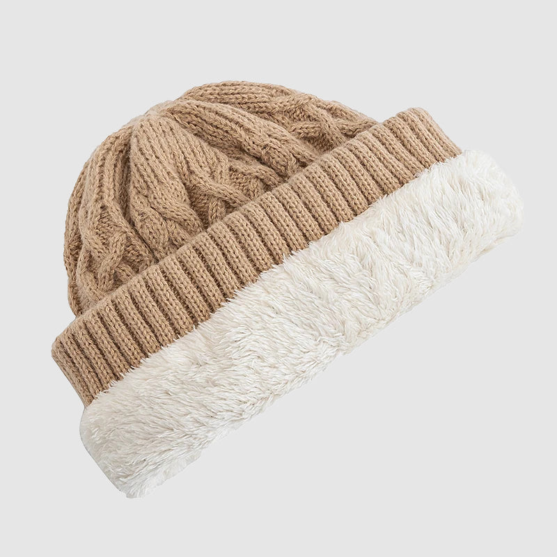 Unisex Gebreide Muts met Omslag voor Casual Winterstijl 6