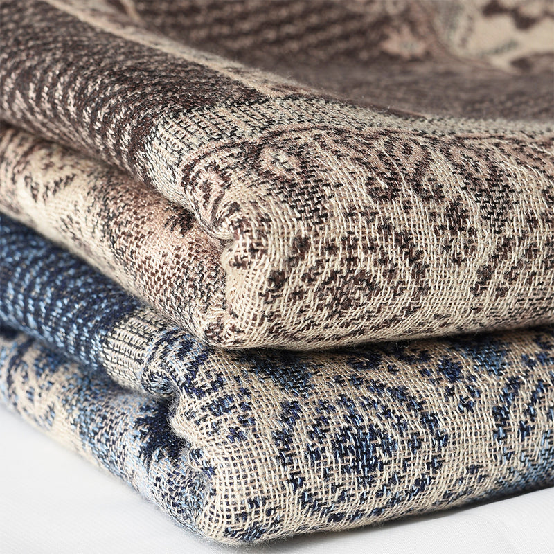 Unisex Geweven Jacquard Sjaal met Franjes 2