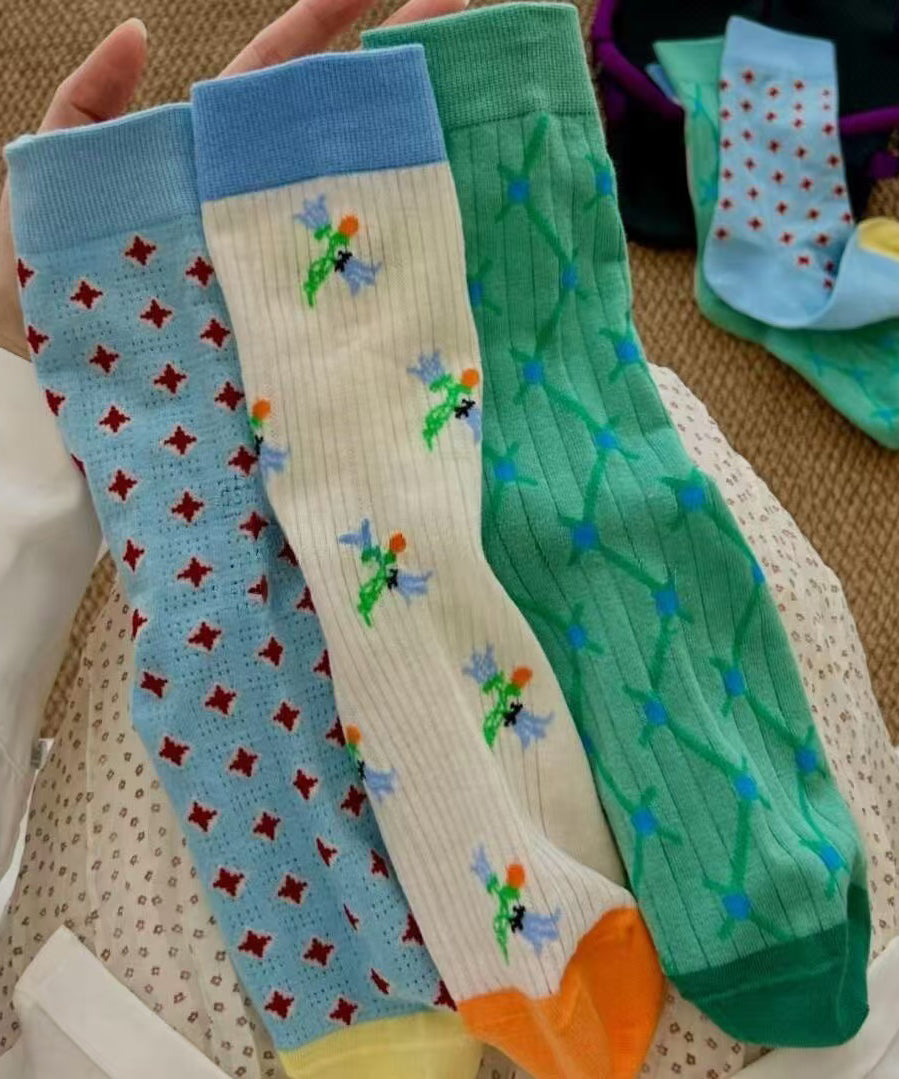 Unisex Halfhoge Kuitsokken Met Contrasterend Ontwerp 0