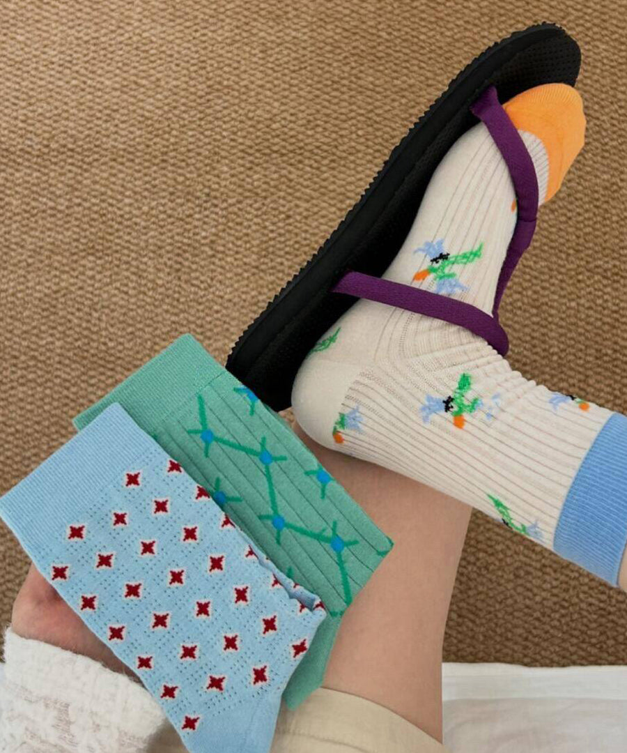 Unisex Halfhoge Kuitsokken Met Contrasterend Ontwerp 1