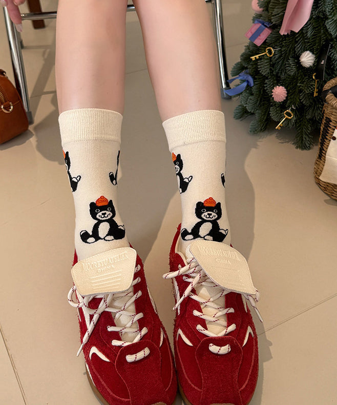 Unisex Halfhoge Sokken Met Cartoonprint Casual Comfort 4