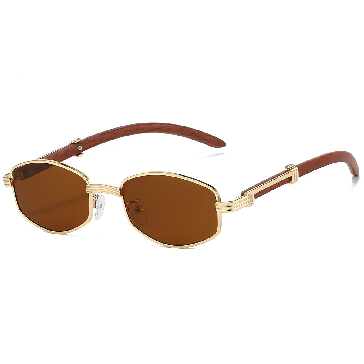 Unisex Hexagon Zonnebril Retro Stijl Met Blauwe Luchtlenzen 7