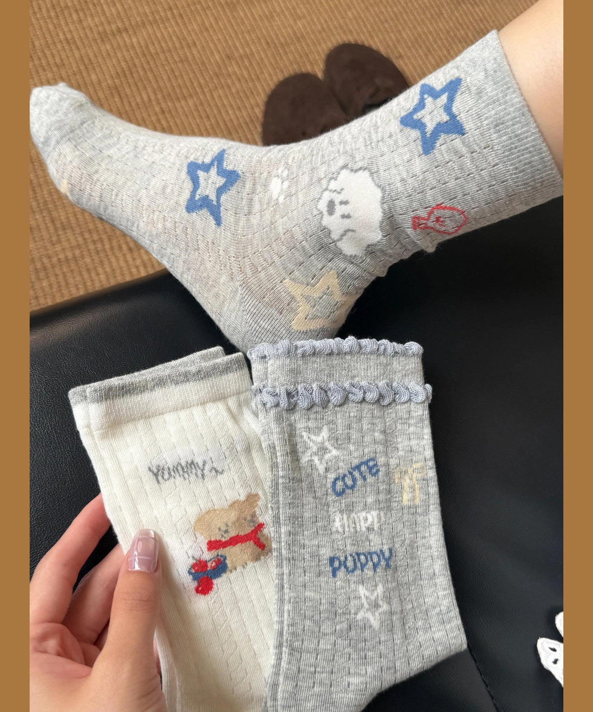 Unisex Kuitsokken Jacquard Stijlvol Comfortabel 1