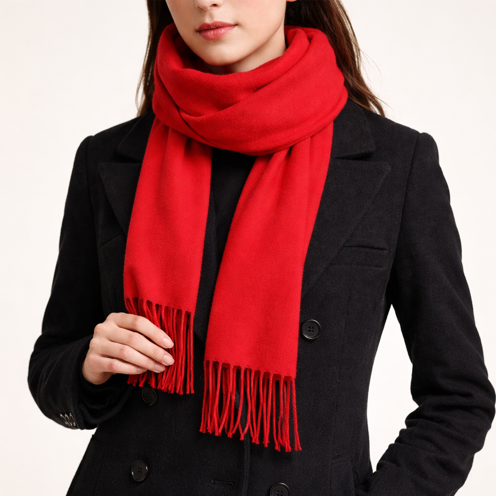 Unisex Lange Sjaal met Franjes voor Winterse Styling 5