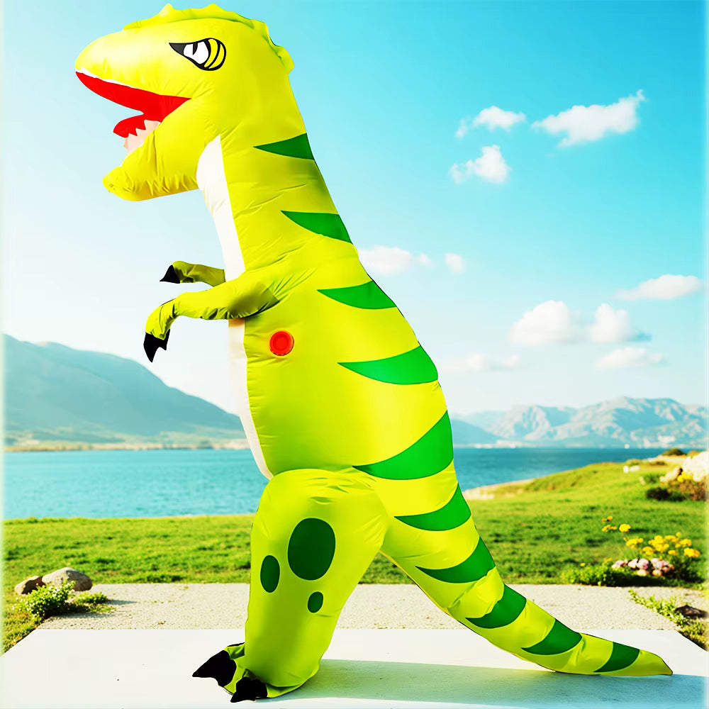 Unisex Opblaasbaar Dinosaurus Kostuum Cartoon Stijl 12