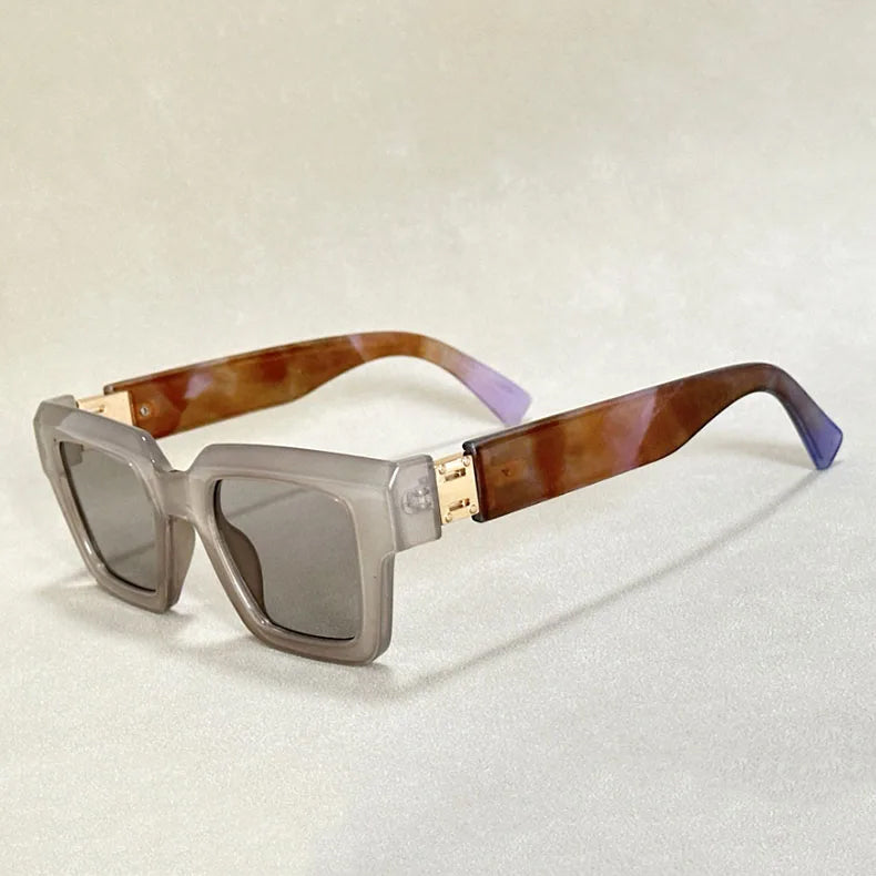 Unisex Retro Zonnebril met Vierkant Frame 2