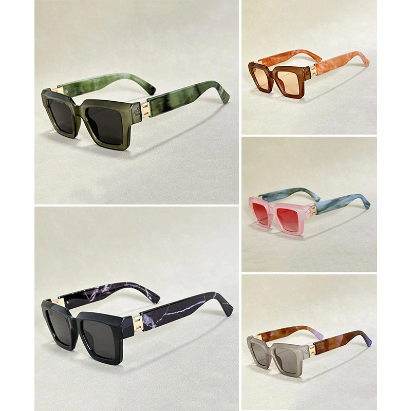 Unisex Retro Zonnebril met Vierkant Frame 8