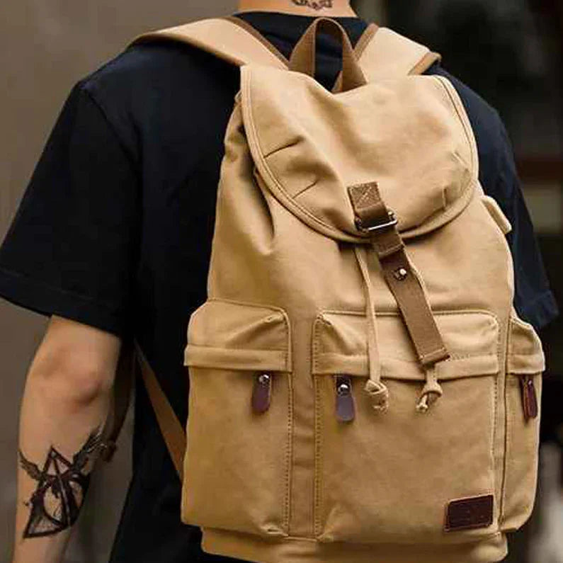 Unisex Rugzak Met Flap Vintage Stijl 3