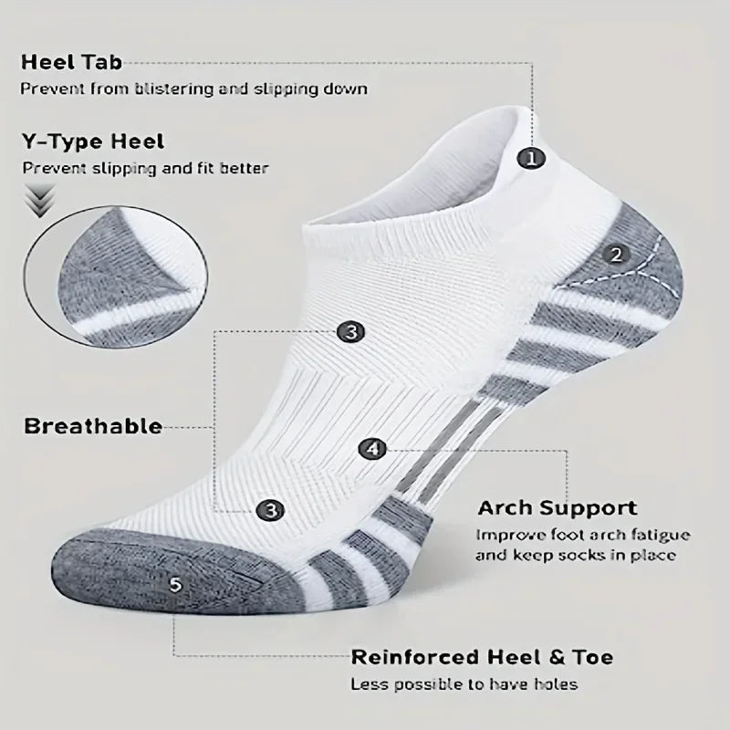 Unisex Sneakersokken Set voor Actieve Sporters - Ademend en Laag Uitsnijdend Design 4