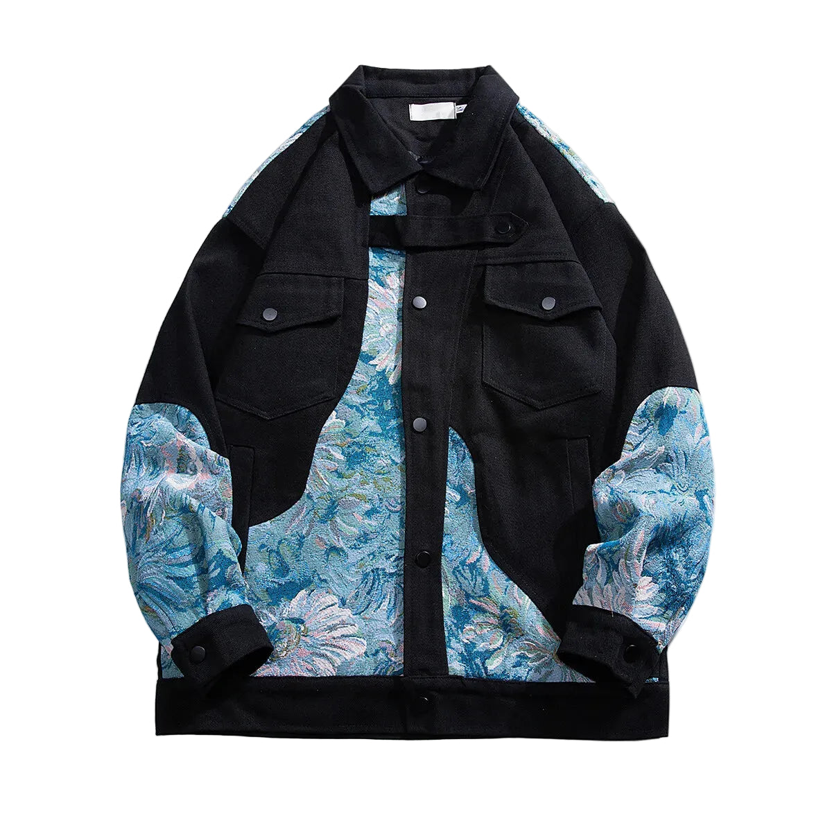 Unisex Spijkerjack met Geborduurde Bloemen 0