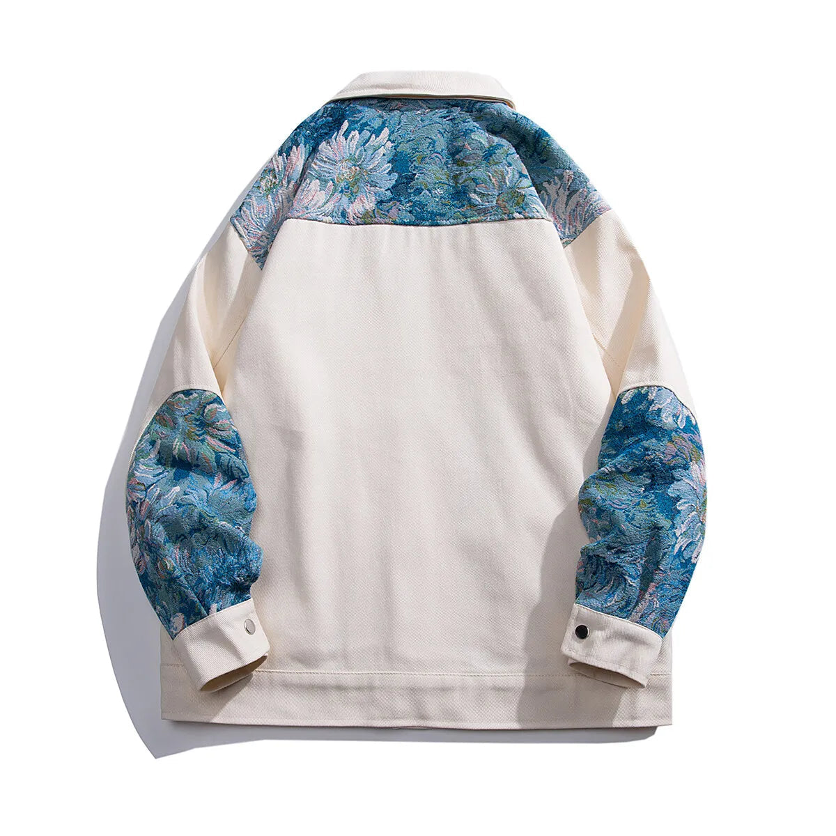 Unisex Spijkerjack met Geborduurde Bloemen 3