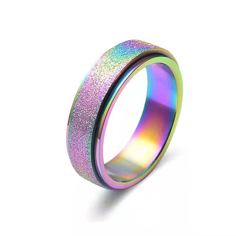 Unisex Spinner Ring Modern Design 0