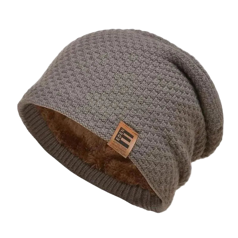 Unisex Thermische Gebreide Muts Wafelpatroon 0
