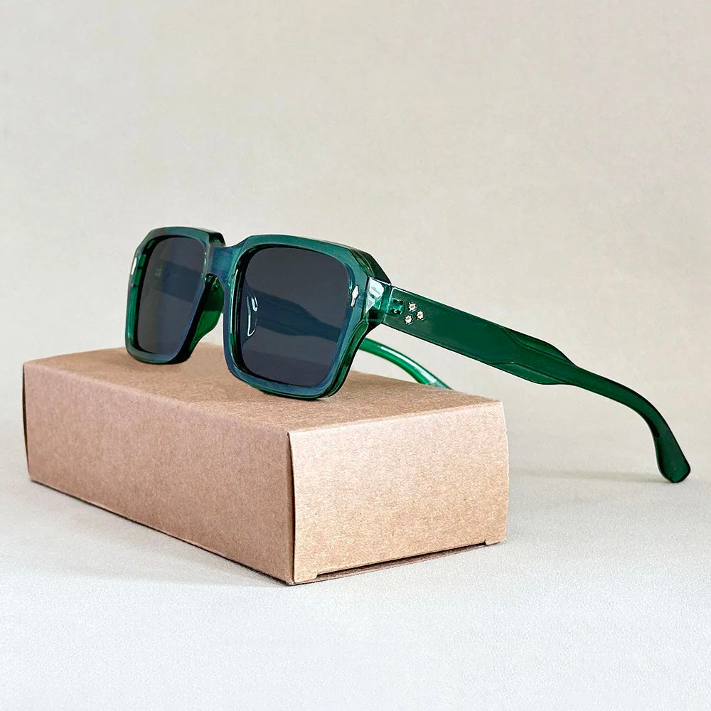 Unisex Vierkante Zonnebril Vintage Stijl 4