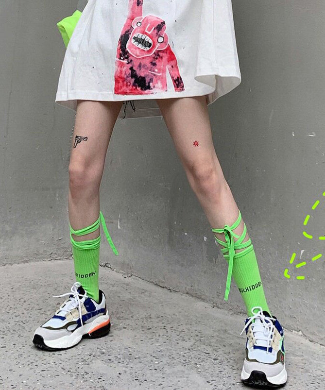 Unisex Zomerband Kruissokken in Japanse Stijl 2