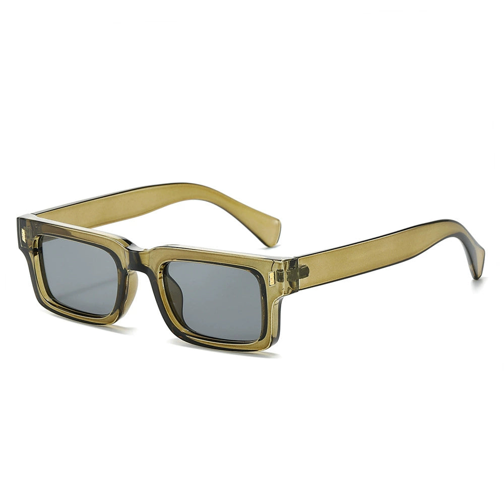 Unisex Zonnebril Retro Blokframe met Donkergetinte Lenzen 1