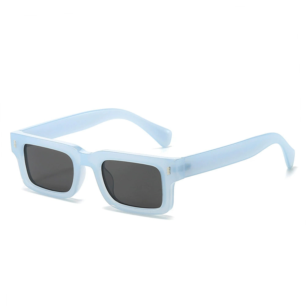Unisex Zonnebril Retro Blokframe met Donkergetinte Lenzen 2