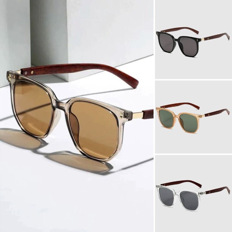 Unisex Zonnebril Vintage Houten Stijl 4