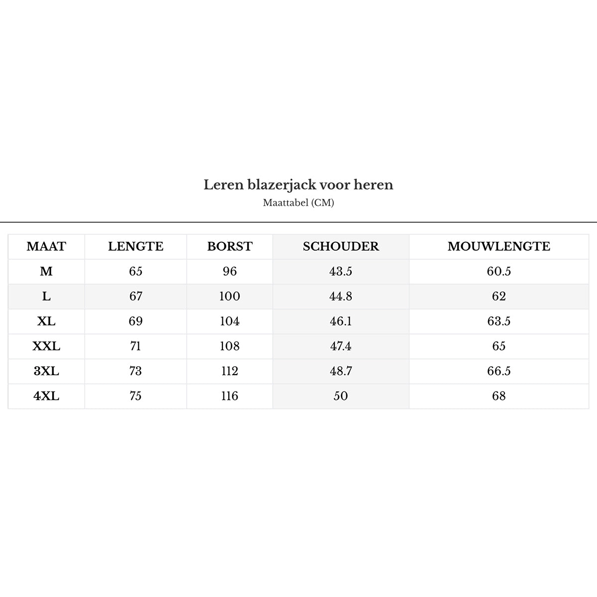 Leren blazerjack voor heren