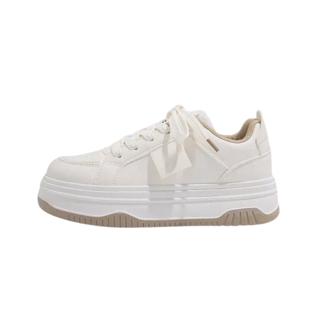 Witte dikke sneakers voor dames